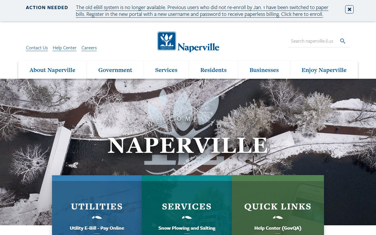 Naperville city portal for warrant records and public resources
