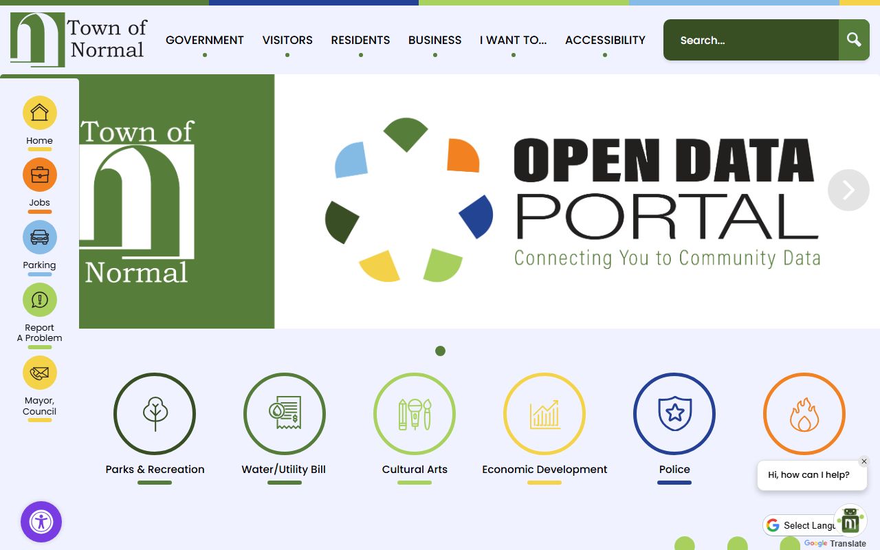 Normal town portal for warrant records and police department resources
