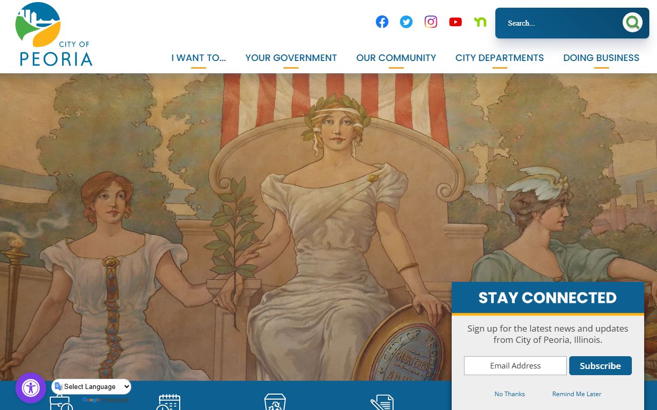 Peoria city portal for warrant records and police services