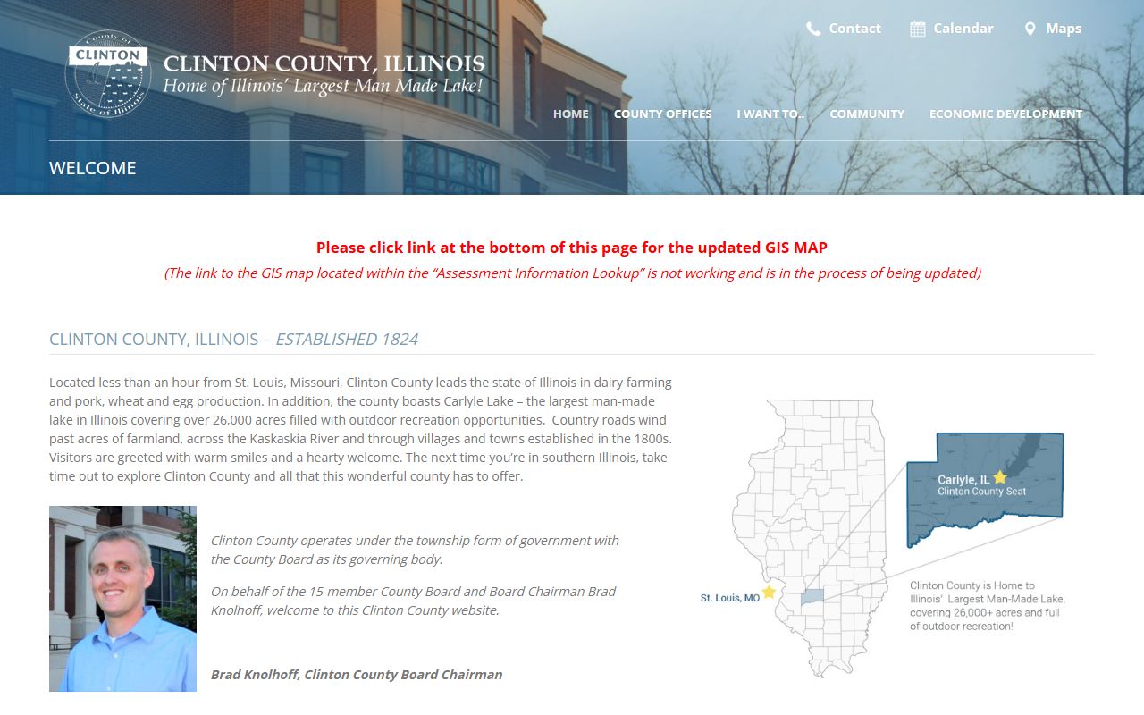 Clinton County government portal for warrant records information