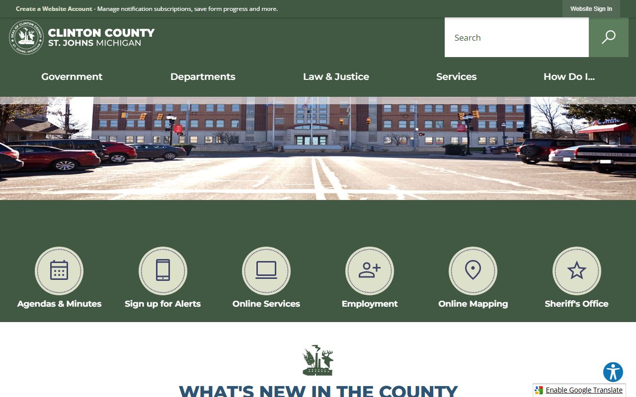Clinton County alternative portal for warrant records
