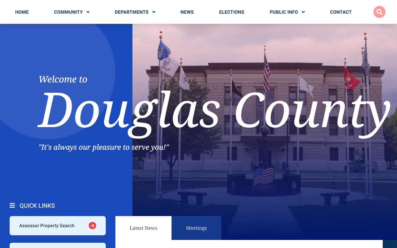 Douglas County government portal for warrant records