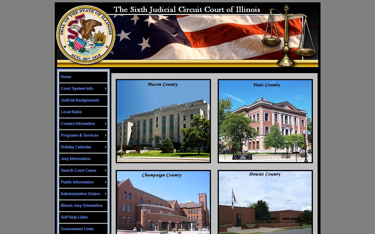 6th Judicial Circuit Court website for Douglas County warrant records