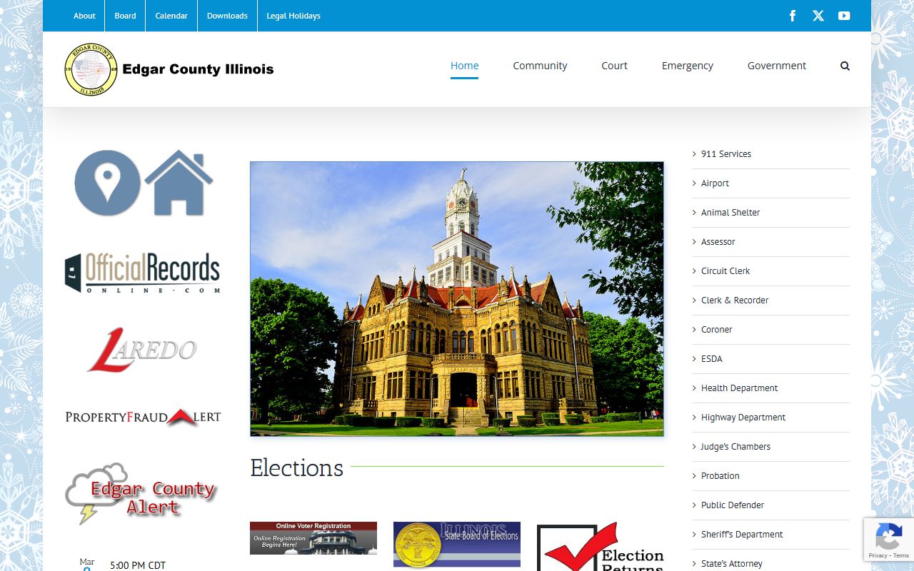 Edgar County portal for warrant records search