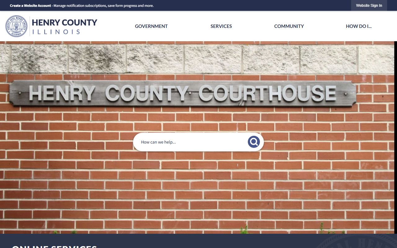 Henry County government portal for warrant records information