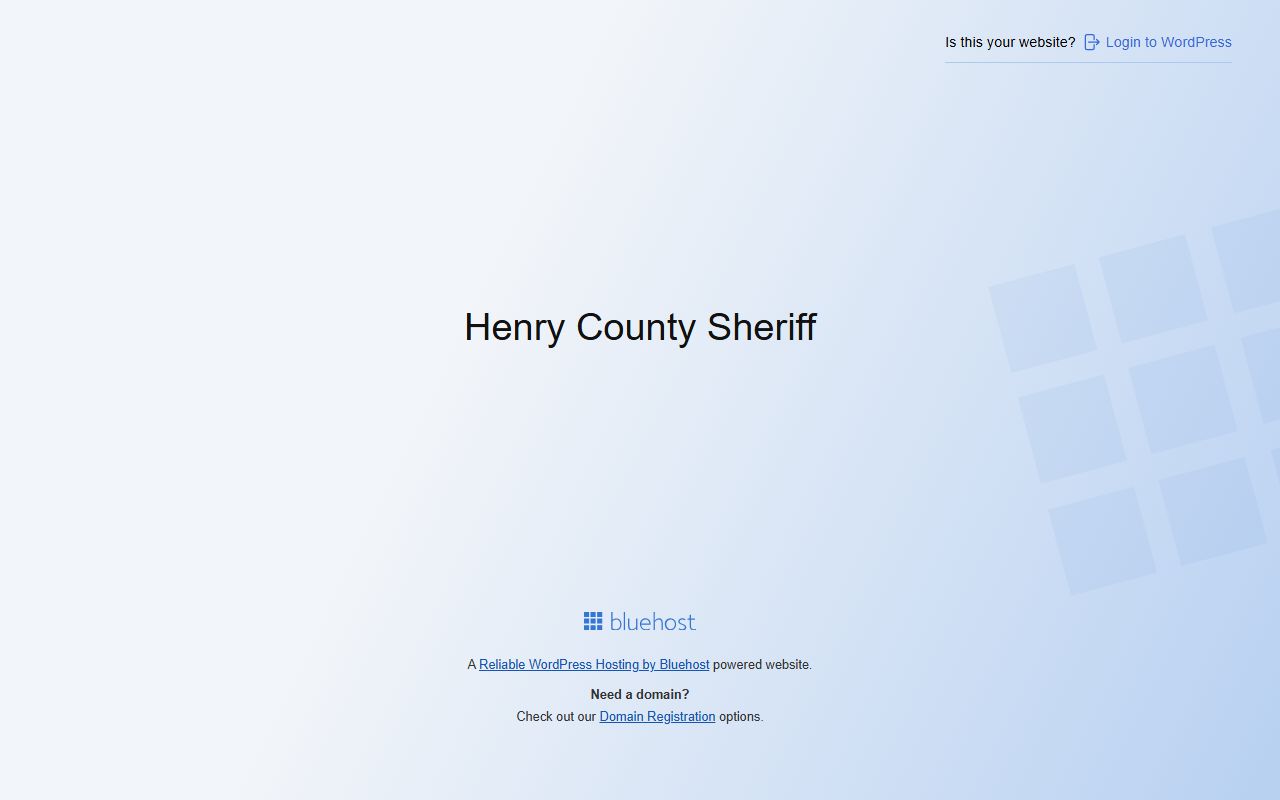 Henry County Sheriff portal for warrant records services