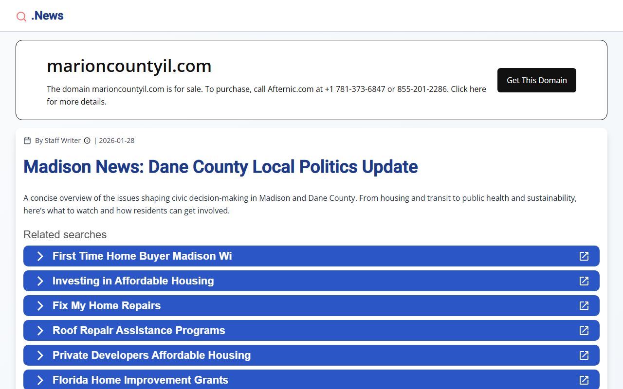 Marion County government portal for warrant records