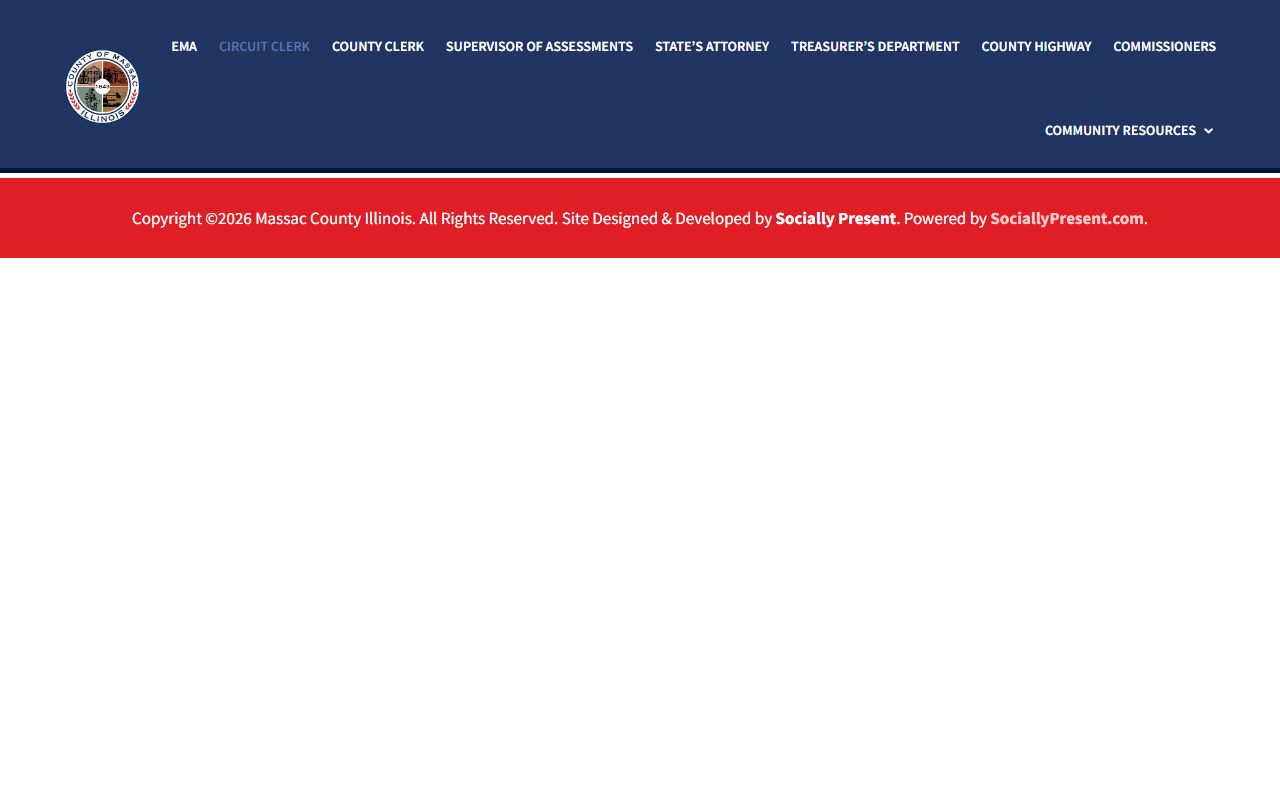 Massac County Circuit Clerk page for warrant records search