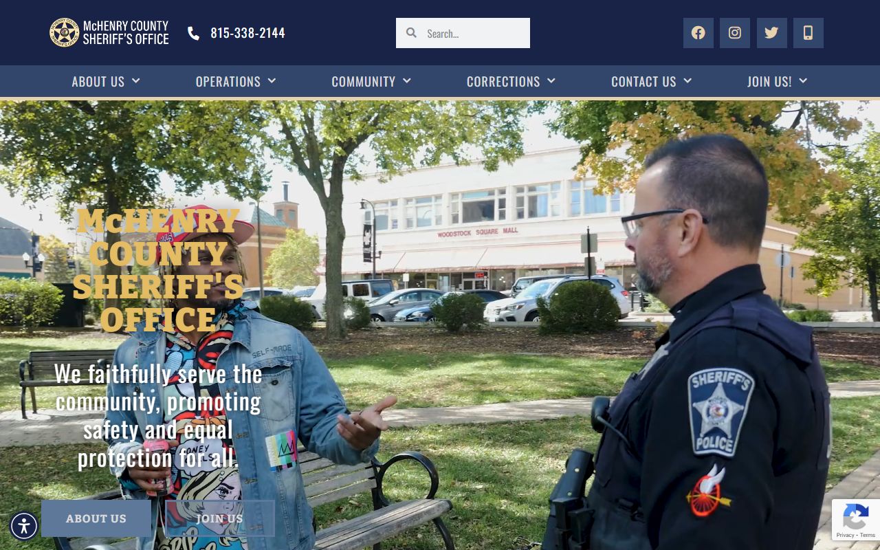 McHenry County Sheriff Office website for warrant records