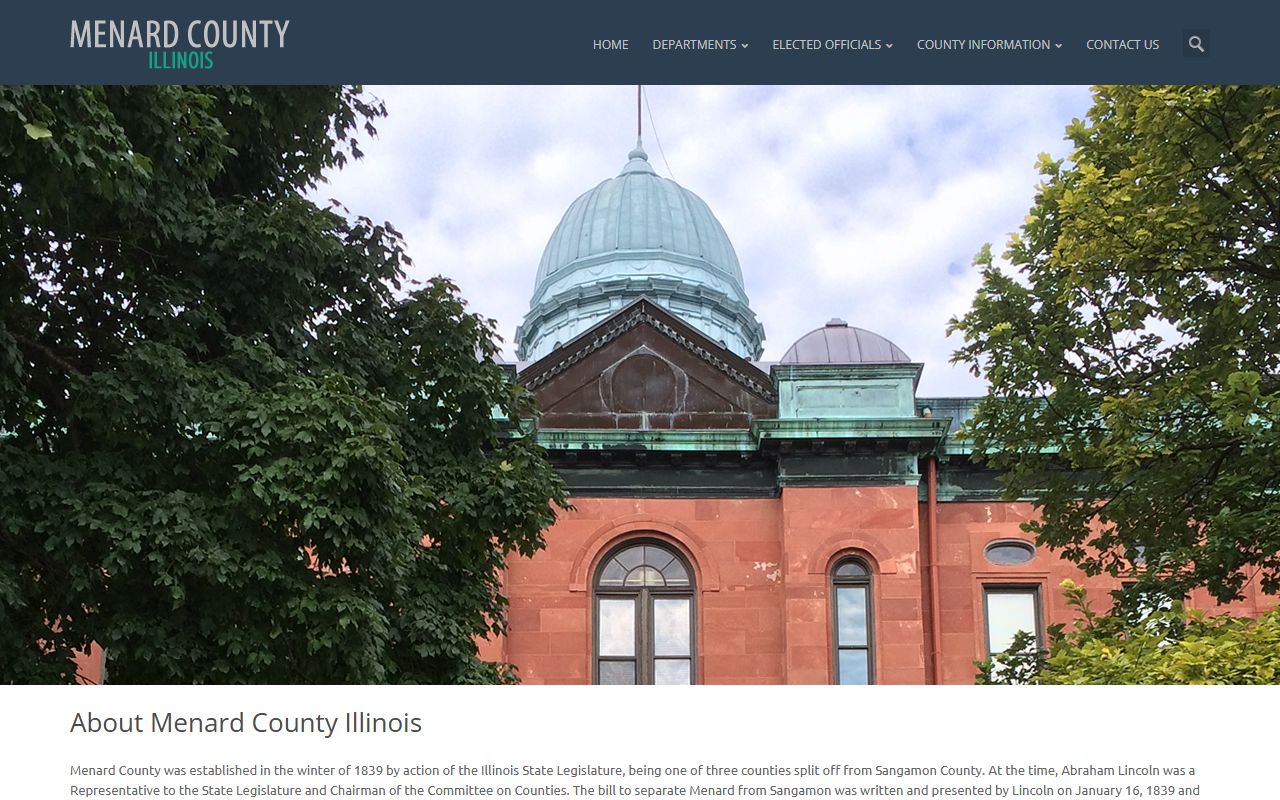 Menard County government portal for warrant records information