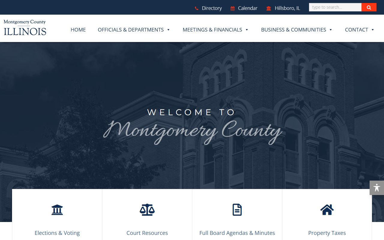 Montgomery County government portal for warrant records