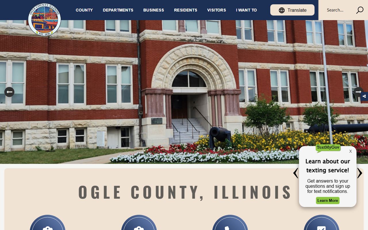 Ogle County government portal for warrant records search
