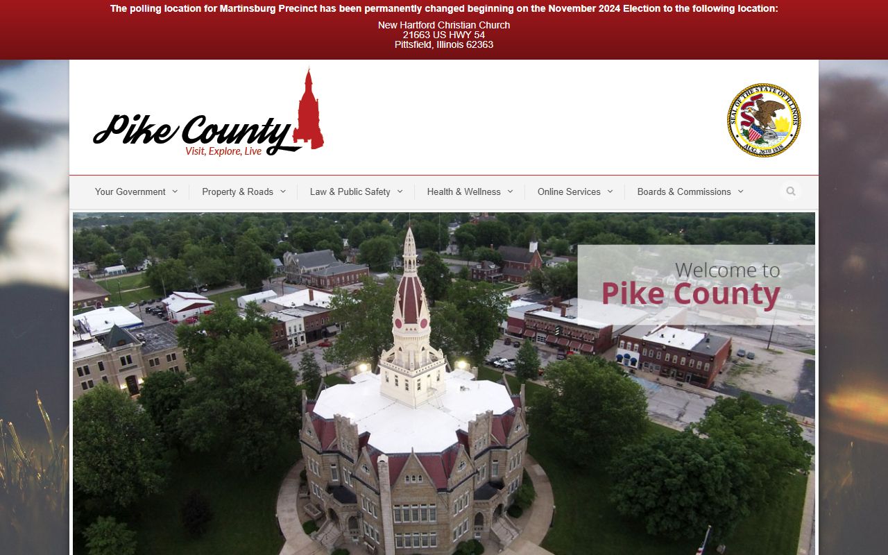 Pike County government portal for warrant records