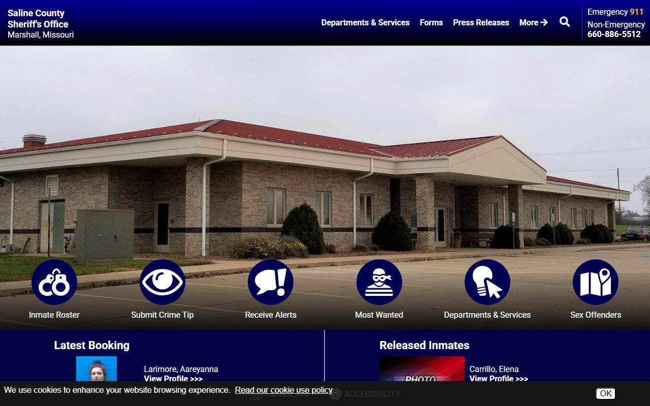 Saline County Sheriff portal for warrant records search