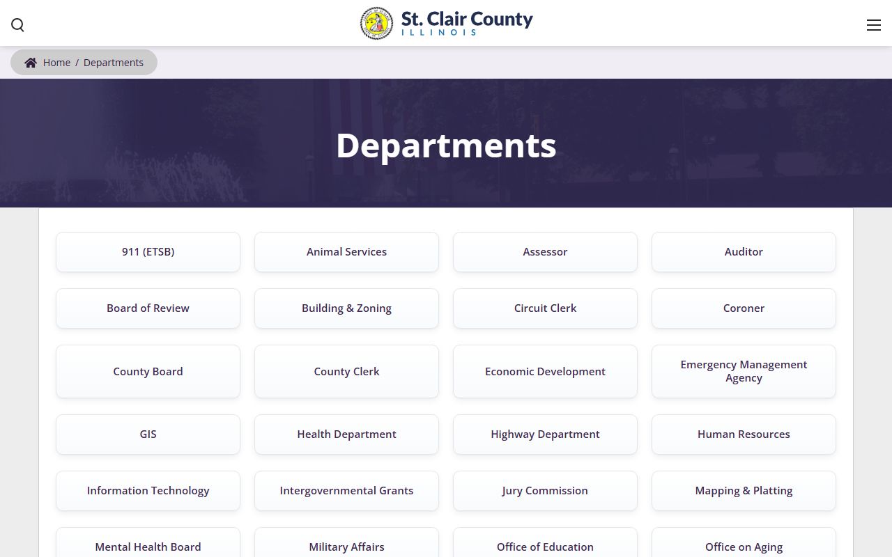 St. Clair County Sheriff's Office website for warrant records